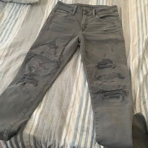 Mens gray American eagle stretch skinny Jean